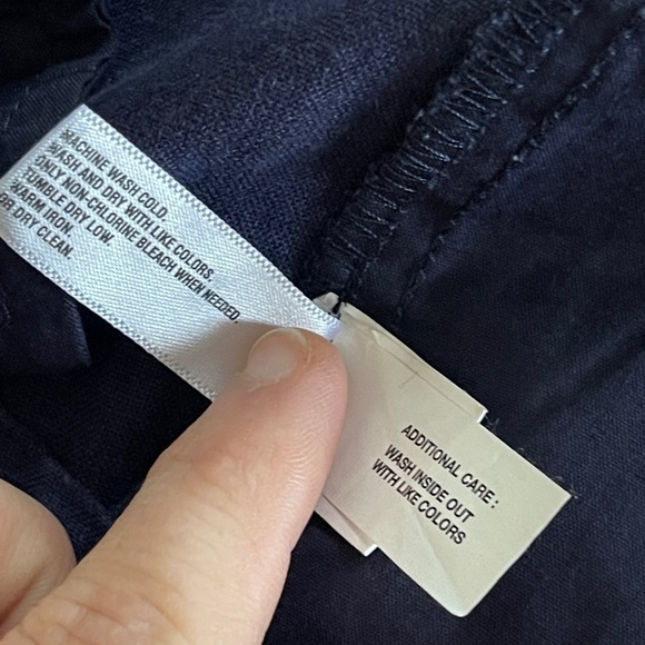 Gap Linen Navy‎ Blue Bermuda Long Shorts 4 - Picture 4 of 7